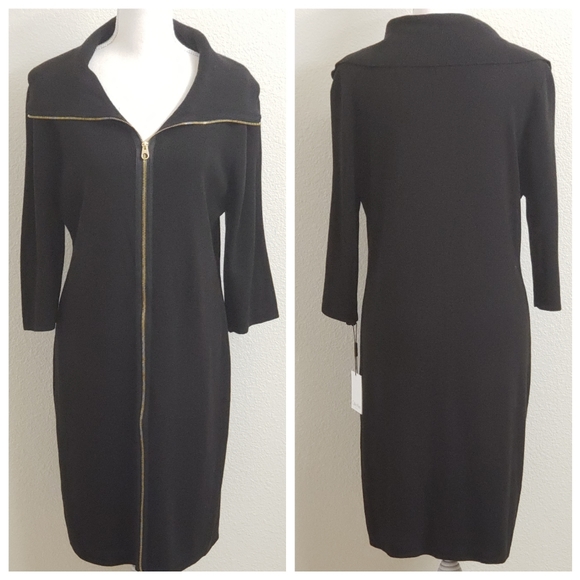 Calvin Klein Dresses & Skirts - NWT - CALVIN KLEIN Black Long Sleeved Dress